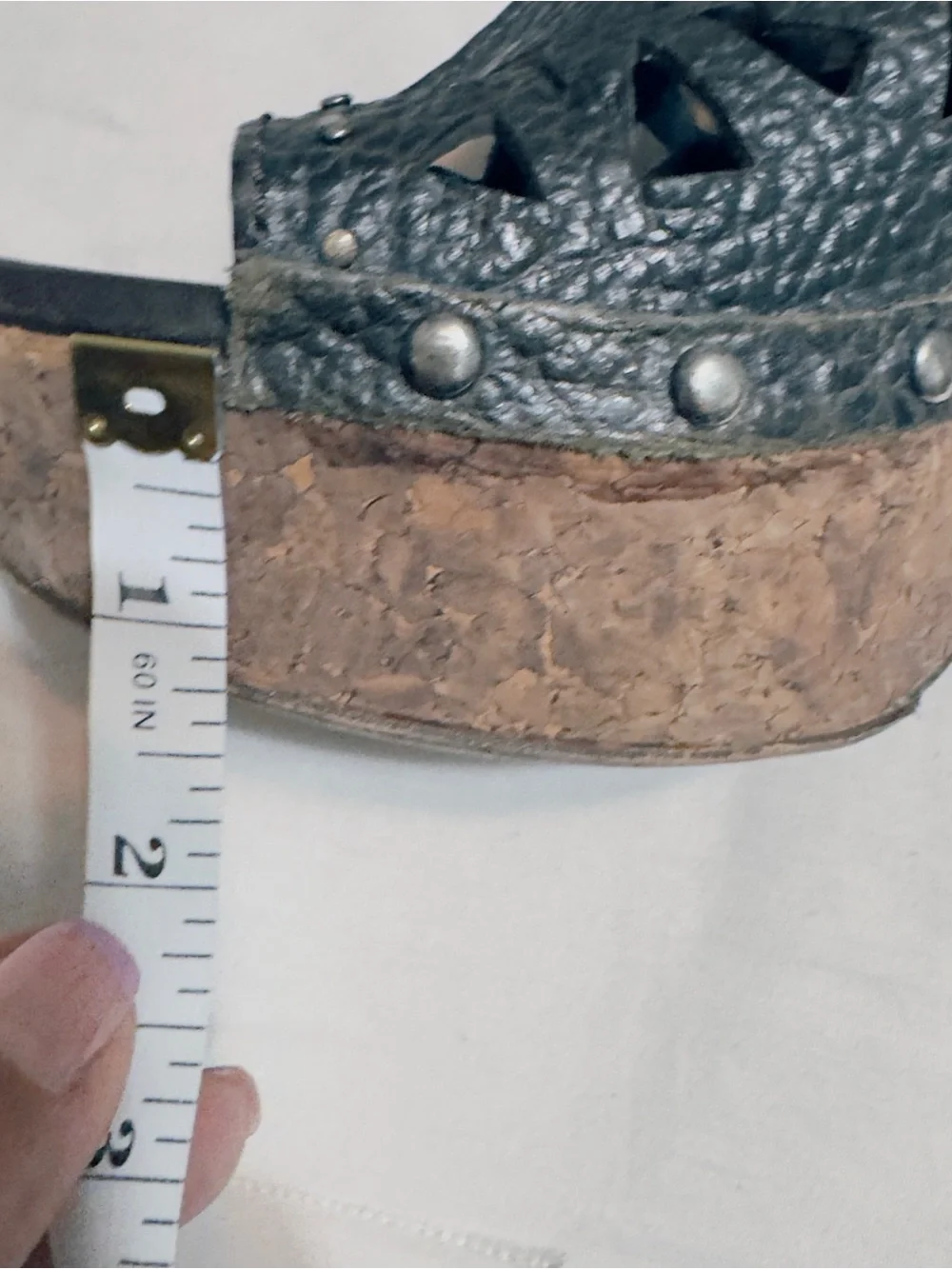 Ariat Fortune Studded Perforated chocolate brown Leather Slingback Sandal